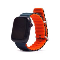 Ремешки для Apple Watch 42/44/45/49 mm Ocean Band силиконовый <оранжево-синий> ― Оптовый PromiseMobile