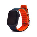 Ремешки для Apple Watch 42/44/45/49 mm Ocean Band силиконовый <оранжево-синий>