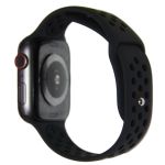 Ремешки для Apple Watch 42/44/45/49 mm Sport Band силиконовый перфорированный (размер L) <черный>