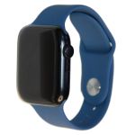 Ремешки для Apple Watch 42/44/45/49 mm Sport Band силиконовый (размер L) <синий океан>