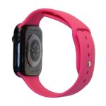 Ремешки для Apple Watch 42/44/45/49 mm Sport Band силиконовый (размер L) <темная фуксия>