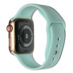 Ремешки для Apple Watch 42/44/45/49 mm Sport Band силиконовый (размер S) <мятный>