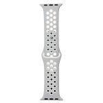 Ремешки для Apple Watch 42/44/45/49 mm Sport Band силиконовый перфорированный (размер S) <бело-серый>