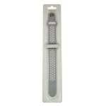 Ремешки для Apple Watch 42/44/45/49 mm Sport Band силиконовый перфорированный (размер S) <бело-серый>