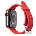 Ремешки для Apple Watch 42/44/45/49 mm силиконовый плетеный <красный>