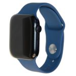 Ремешки для Apple Watch 38/40/41 mm Sport Band силиконовый (размер L) <синий океан>