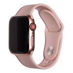Ремешки для Apple Watch 38/40/41 mm Sport Band силиконовый (размер S) <розовый песок>