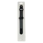 Ремешки для Apple Watch 38/40/41 mm Sport Band силиконовый перфорированный (размер S) <черно-серый>