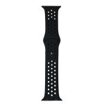 Ремешки для Apple Watch 42/44/45/49 mm Sport Band силиконовый перфорированный (размер S) <черный>