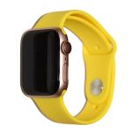 Ремешки для Apple Watch 42/44/45/49 mm Sport Band силиконовый (размер L) <канареечный>