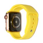 Ремешки для Apple Watch 42/44/45/49 mm Sport Band силиконовый (размер L) <канареечный>