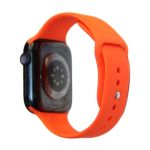 Ремешки для Apple Watch 42/44/45/49 mm Sport Band силиконовый (размер S) <оранжевый>