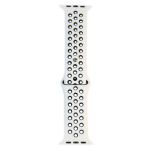Ремешки для Apple Watch 42/44/45/49 mm Sport Band силиконовый перфорированный (размер L) <бело-черный>