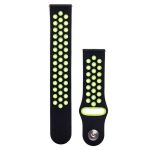 Ремешки для Huawei Watch GT 2, Polar Vantage M, Samsung SM-R830 (Galaxy Watch Active 2 40 mm) Sport Band перфорация <черно-зеленый>