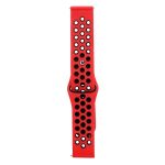 Ремешки для часов универсальные 20 mm силиконовые Sport Band <красно-черный>