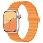 Ремешок для Apple Watch 38/40/41 mm силиконовый на магните №3 <оранжевый>