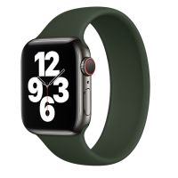 Ремешок для Apple Watch 38/40/41 mm Sport Band монобраслет силиконовый (размер M/140 мм) <темно-зеленый> ― Оптовый PromiseMobile