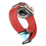 Ремешок для Apple Watch 42/44/45/49 mm силиконовый на магните <красный>