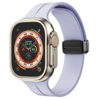 Ремешок для Apple Watch 42/44/45/49 mm силиконовый на магните <светло-фиолетовый> ― Оптовый PromiseMobile