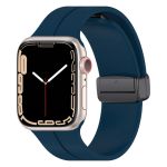 Ремешок для Apple Watch 42/44/45/49 mm силиконовый на магните <темно-синий>