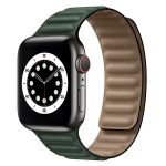 Ремешок для Apple Watch 42/44/45/49 mm силиконовый на магните №2 <зеленый>
