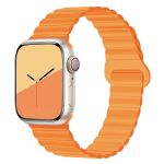 Ремешок для Apple Watch 42/44/45/49 mm силиконовый на магните №3 <оранжевый>