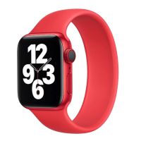 Ремешок для Apple Watch 42/44/45/49 mm Sport Band монобраслет силиконовый (размер L/180 мм) <красный> ― Оптовый PromiseMobile