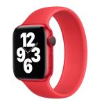Ремешок для Apple Watch 42/44/45/49 mm Sport Band монобраслет силиконовый (размер M/170 мм) <красный>
