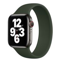 Ремешок для Apple Watch 42/44/45/49 mm Sport Band монобраслет силиконовый (размер S/150 мм) <темно-зеленый> ― Оптовый PromiseMobile