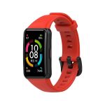 Ремешок для Honor Band 6 (ARG-B39) силиконовый <красный>