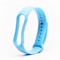 Ремешок для Xiaomi Mi Band 5 ребристый <голубой> ― Оптовый PromiseMobile