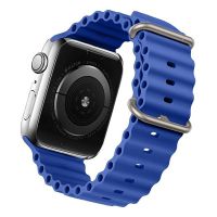 Ремешки для Apple Watch 38/40/41 mm Ocean Band силиконовый <синий> ― Оптовый PromiseMobile