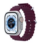 Ремешки для Apple Watch 42/44/45/49 mm Ocean Band силиконовый <бордовый>