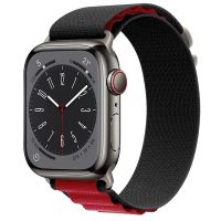 Ремешок для Apple Watch 42/44/45/49 mm Alpine Loop текстиль <черно-бордовый> ― Оптовый PromiseMobile