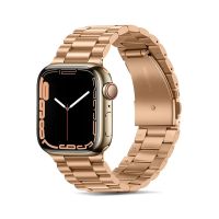 Ремешок для Apple Watch 38/40/41 mm металлический блочный на застежке №2 <розовое золото> ― Оптовый PromiseMobile