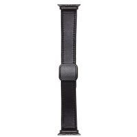 Ремешок для Apple Watch 42/44/45/49 mm Square buckle экокожа <черный> ― Оптовый PromiseMobile