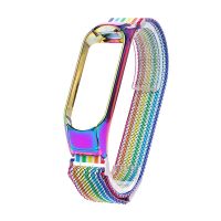 Ремешок для Xiaomi Mi Band 3 металлический, сетчатый <радуга> ― Оптовый PromiseMobile