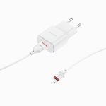 Сетевое зарядное устройство USB Borofone BA48A (2.1A/кабель Lightning) <белый>