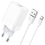 Сетевое зарядное устройство USB Borofone BA47A (3А/QC3.0/кабель MicroUSB) <белый>