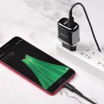 Сетевое зарядное устройство USB Borofone BA25A (2.4A/кабель MicroUSB) <черный>