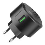 Сетевое зарядное устройство USB Hoco C68A (3A/QC3.0) <черный>
