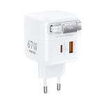 Сетевое зарядное устройство USB Remax CA01 (67W/QC3.0/USB-С PD/выдвижной кабель Type-C) <белый>