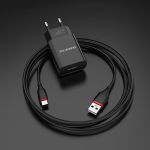 Сетевое зарядное устройство USB Borofone BA20A (2.1A/кабель Type-C) <черный>