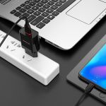 Сетевое зарядное устройство USB Borofone BA20A (2.1A/кабель Type-C) <черный>