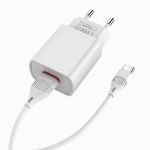 Сетевое зарядное устройство USB Borofone BA20A (2.1A/кабель Type-C) <белый>