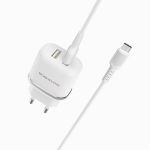 Сетевое зарядное устройство USB Borofone BA25A (2.4A/кабель MicroUSB) <белый>