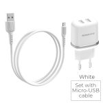 Сетевое зарядное устройство USB Borofone BA25A (2.4A/кабель MicroUSB) <белый>