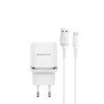 Сетевое зарядное устройство USB Borofone BA36A (3А/QC3.0/кабель Type-C) <белый>