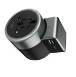 Сетевое зарядное устройство USB Hoco AC4 (2 порта/2.4A/переходник из любой розетки для любой вилки) <черный>