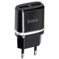 Сетевое зарядное устройство USB Hoco C12 (2 порта/2.4A) <черный> ― Оптовый PromiseMobile